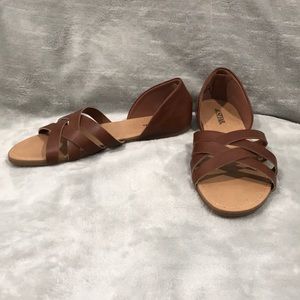 Just fab tan/brown flats